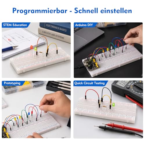 134Pcs Breadboard Kit Solderless 830 * 2 & 400 * 2 Tie Points Boards