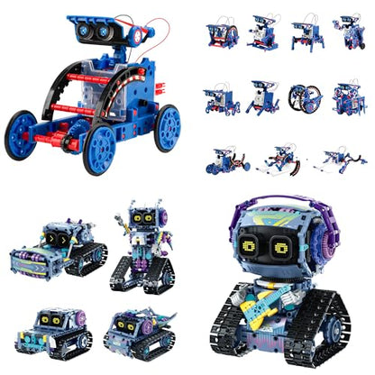 Bundle - 2 Items: Sillbird Solar Robot Toys & Robot Building Kit with Remote Control, Coding Christmas STEM Technic Toys for Birthday, DIY Science Educational Robotic Toys for Kids Teens