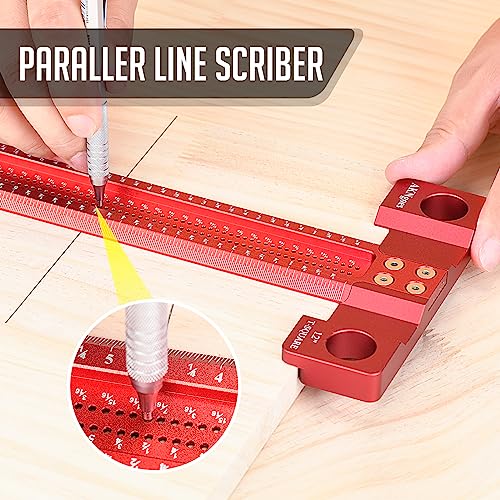 Precision Woodworking T Square 8inch, Reference Square for Layout & Setup - style: 8 inch
