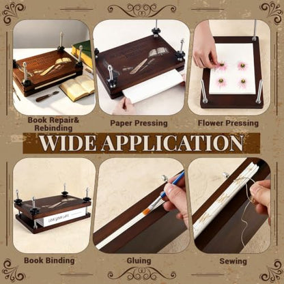 FOGWOWO Book Press,7.9" x 11.6",Book Binding Press Paper Flower Press - color: Bookbinding Press