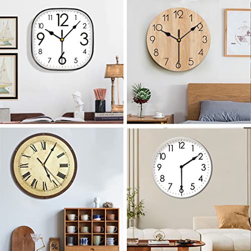 EMOON 4 Pcs Different Shaft Clock Mechanism kit with 8 Pack Clock Hands, DIY Wall Clock Repair Replacement Motor Parts.(Total Shaft Length (Total Shaft length16.5mm,20mm,20mm,23mm)
