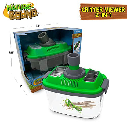 Nature Bound 2-in-1 Habitat with Microscope for Insects and Other Critters, Includes Lid and Removable Portable Microscope - style: Habitat with Microscope