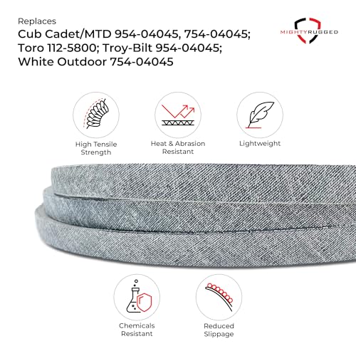 954-05001 Deck Belt Replacement, Length 43.5", Heavy-Duty, Aramid Cord Replacement for Cub Cadet CC30 CR30 Series, Columbia CR30 Craftsman R110 R1000, Troy Bilt TB30 Series with 30" Deck Riding Mowers - size: 43.5" x 1/2"