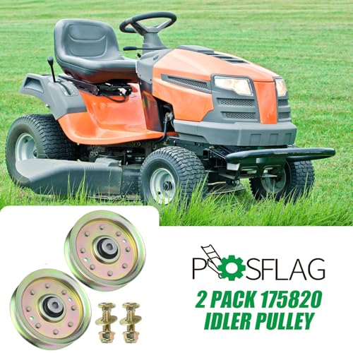 2 Pack 175820 Idler Pulley for Craftsman 42", Husqvarna 48" Decks - color: T16 2x175820