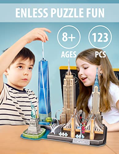 CubicFun 3D Puzzles for Kids Ages 8-10 - New York City - color: New York