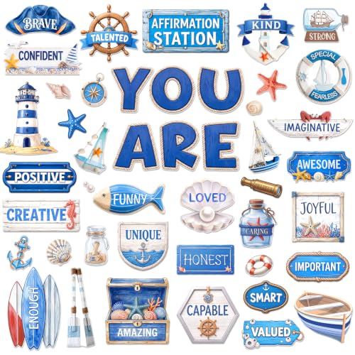 45pcs Navigation Affirmation Station Bulletin Board Class Decor - style: Navigation