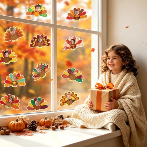 JUNEBRUSHS 60Pcs Turkey Cutouts Thanksgiving Bulletin Board Decorations - style: Turkey Style