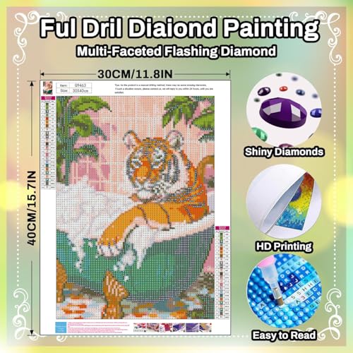 Tiger Diamond Painting Kits for Adults Tiger Diamond Art Kits for Adults - color: G9463