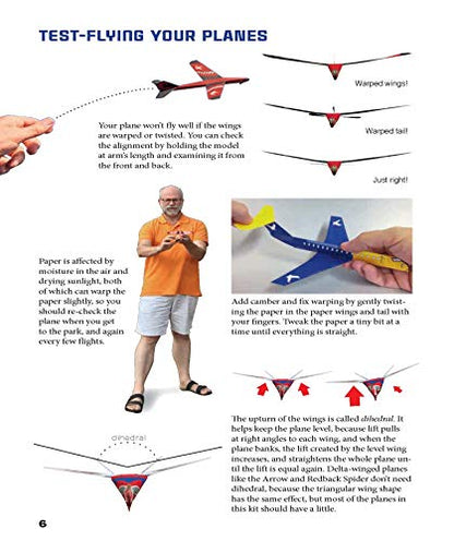 Instant Paper Airplanes Kit: 12 Pop-out Airplanes You Tape Together and Fly in Minutes! [12 precut pop-out airplanes; slingshot launcher, tape & full-color book]