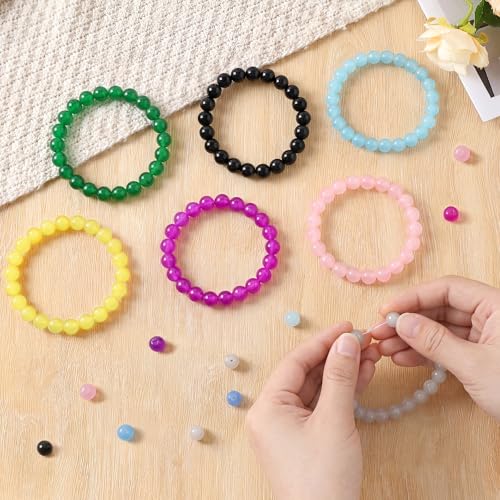 500Pcs Light Blue Glass Beads for Bracelets Necklace - color: Light Blue