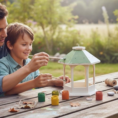 Fun Express DIY Unfinished Wood Gazebo Bird Feeders - Makes 2