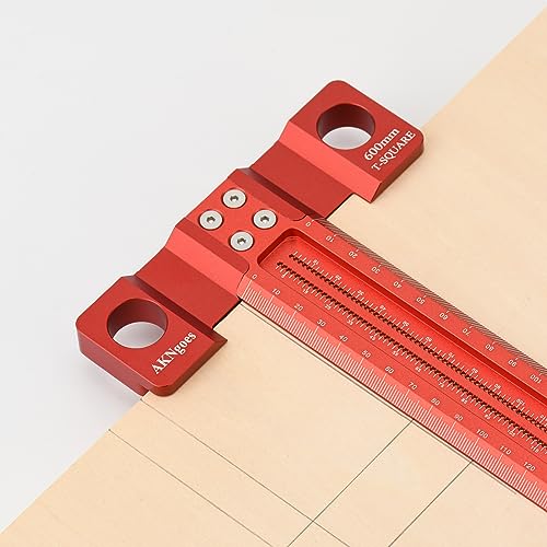 Precision Woodworking T Square 600mm, Reference Square for Layout & Setup - style: 600 mm
