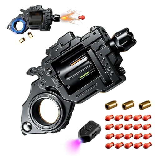 Gun Fidget Toys for Adults, Metal Fidget Toys Guns with Soft Bullet Shooting+Target+Sight, Alloy Fun Toys Cool Hand Spinner to Relieve Stress, Anxiety, Office Desk Toys