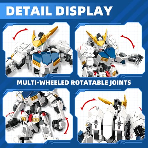 HIGH GODO Transforming Robot Building Set for Adults, 2 in 1 City Warrior Mech & Fighter Jet Building Toy, 952 Pieces Creative Gift Teens 14+ - color: White