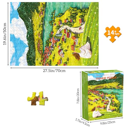 Puzzles for Adults 1000 Pieces, Jigsaw Puzzle for Adults, Fun Challenging Puzzle, Mountain Top Calm Puzzles Game, Interlock Perfectly No Dust, Gifts for Easter Mother’s Day - color: Mountain Top Calm