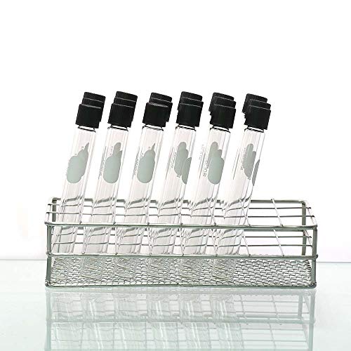 ULAB Stainless Steel Test Tube Rack, Wire Constructed, 24 Places, Suitable for Tubes of Dia.≤25mm, UTR1010 - color: 24holes Steel