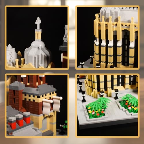 Micro Building Blocks Set, Germany Medieval Aachener Dom Model Building Kit 6650 PCS Construction Model for Adult and Teens - color: Aachener Dom