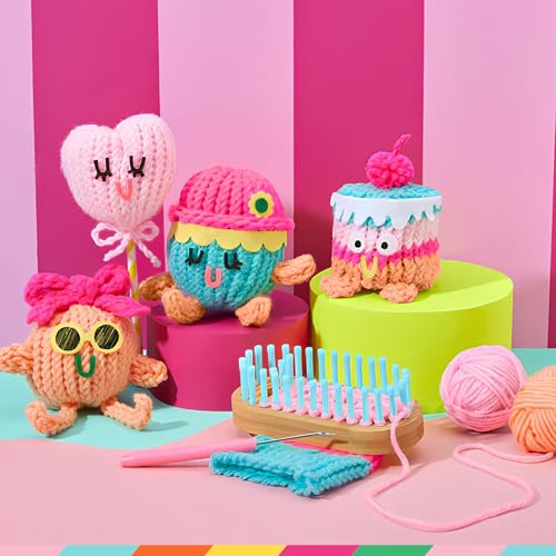 Bright Stripes Nimble Knitter Adjustable Loom Craft Kit for Kids, Ages 8+ - color: Multicolor, style: Nimble Knitter