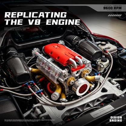 V12 Engine Model that Runs, Build Your Own Visible Car Motor Building Set