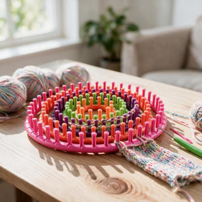 novelinks Round Knitting Looms Kit, Set of 10 Plastic Looms Knitting - size: Round Loom Set (Pack of 2)