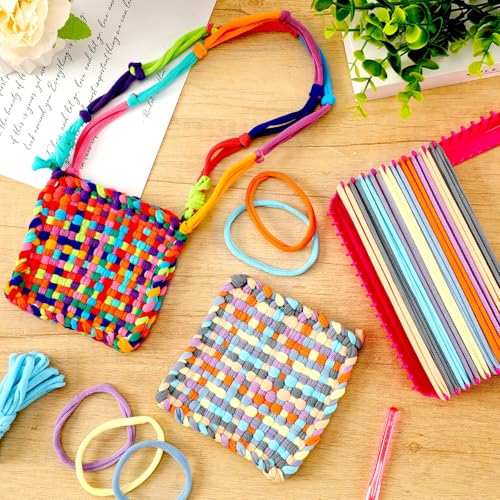 FEBSNOW Weaving Loom Refill Loops 180 Pcs Rainbow Potholder Bands - color: Rainbow
