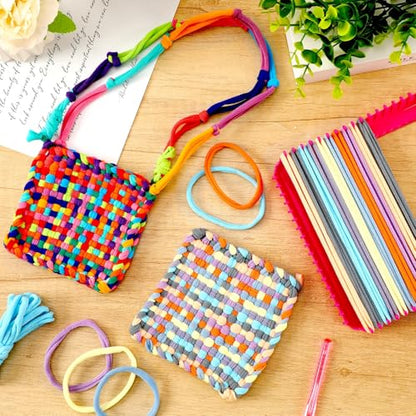 FEBSNOW Weaving Loom Refill Loops 180 Pcs Rainbow Potholder Bands - color: Rainbow