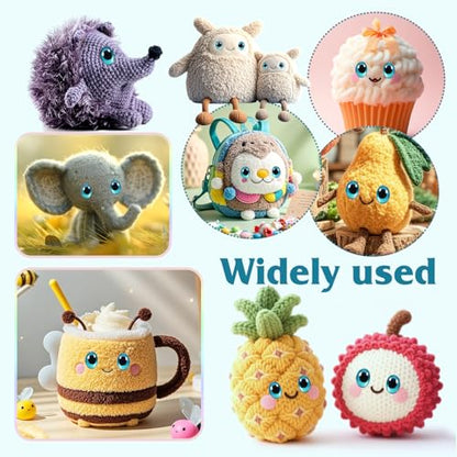 TOAOB 28pcs Plastic Safety Eyes with Washers Blue Oval 13 x 18mm Stuffed Animals Craft Doll Eyes for DIY Amigurumis Crochet Animals Puppet Making - color: Blue