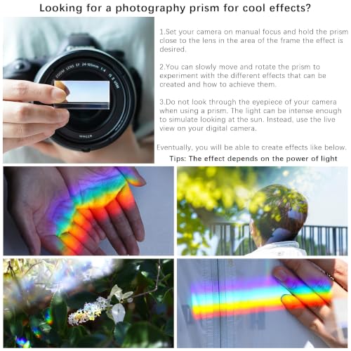 QFkris 12PCS 50mm/2inch Optical Glass Triangular Prism - color: 12-packs