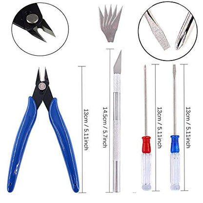 55Pcs Gundam Model Tools Kit Gunpla Tools Set Bandai Modeler Basic Tools for Gundam Hobby Car Airplane Building - color: 55pcs Gundam Model Tool Kit