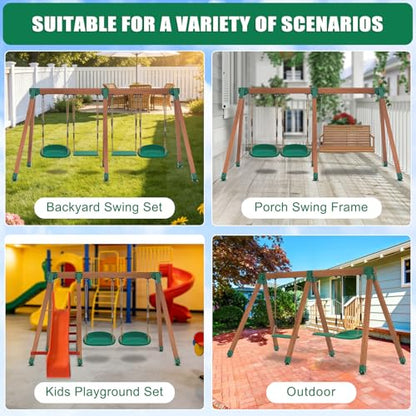 BeneLabel 1Pcs A-Frame Swing Set Middle Brackets with 4pcs Swing Leveling Base Brackets Heavy Duty A-Frame Swingset Hardware Kit DIY Swingset Middle Bracket for 2 (4x4) Legs & 1 (4x6) Beam - color: 1pcs Middle Bracket+2pcs Base Brackets