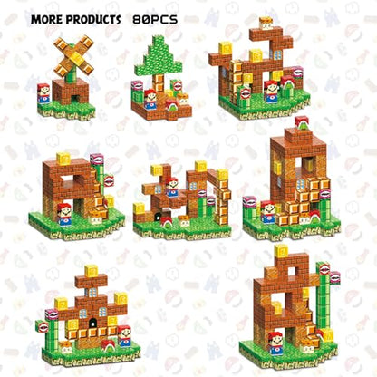 80PCS Magnetic Blocks Building Set for Boys & Girls, STEM Educational Construction Stacking Blocks - color: 80pcs Magnetic Blocks