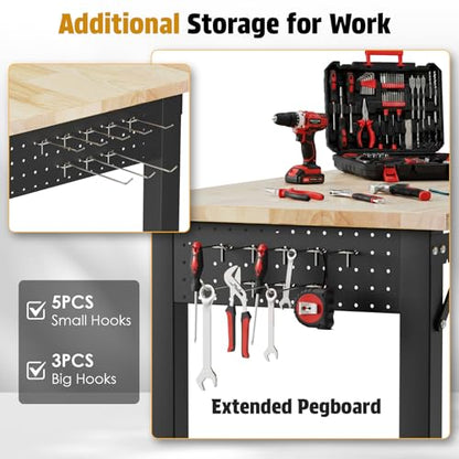 TLGREEN 60 x 22-Inch Adjustable Workbench, 2000 lb Capacity - size: 60"