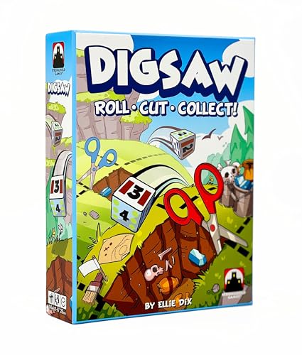 Digsaw: Roll-and-Cut Archaeology Game, Fun Family Game for Ages 14+