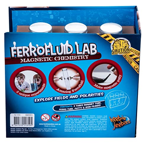 Ferrofluid Lab Magnetic Chemistry by Heebie Jeebies- 5 Experiments for Kids Ages 8+- Educational Science Project STEM Learning Unique Activities for Boys and Girls- Ideal Gift for Students