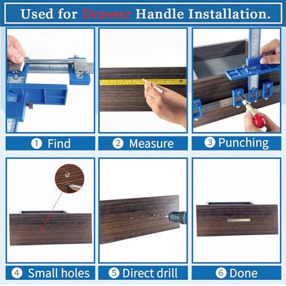 King&Charles Cabinet Hardware Jig&Auto Center Punch&Point Drill Bits - style: ORIGINAL-ABS