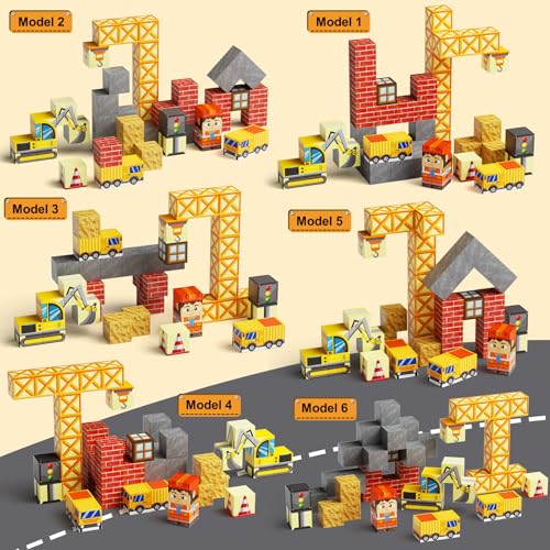 Magnetic Engineering Travel STEM：49PCS Mini Blocks Kit for Ages 3-8 - size: 49PCS