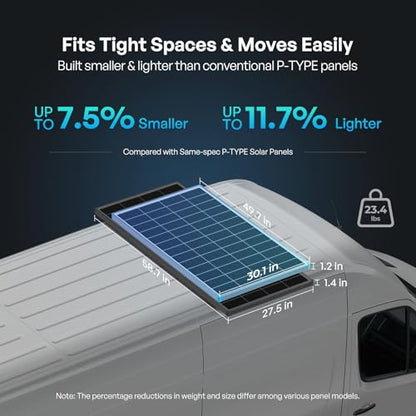 Renogy Solar Panels 200 Watt N-Type, 16BB 25% High-Efficiency - size: 200 W N-Type Solar Panel