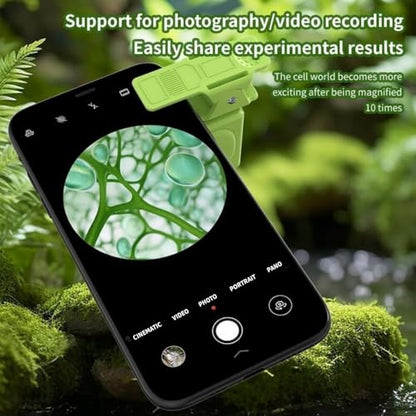 2026 New Kids Pocket Microscope Toy - 60x-80x Handheld Portable Science Kit with LED Light - STEM Educational Gift & Christmas Stocking Stuffer for Boys & Girls Age 3-12 (Green Frog) - style: Frog