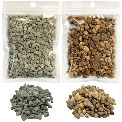 Miniature Rock Basing Kit Miniature Rock Landscape Rocks DIY Terrain Model Kit Basing Kit for Terrain Scenery Landscape Model Railroad Sand Table Material, Mixed Color and Grey - color: Mixed Color and Grey