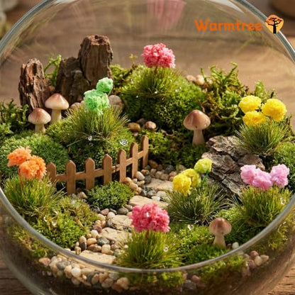 Warmtree 63 Pcs Miniature Colorful Flower Cluster DIY Static Grass - color: Color C