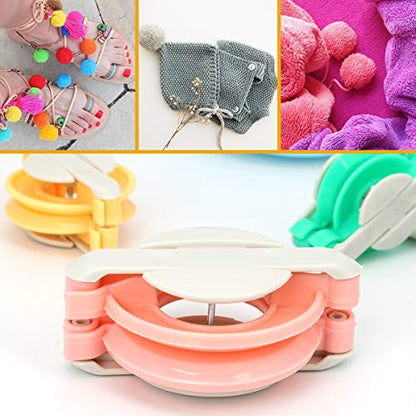 Zhaoyao Pompom Makers 4 Size Pom Poms Maker Tool Set - color: Pompom Makers with Cutter Scissors