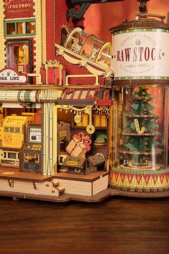 ROBOTIME 3D Wooden Puzzles for Adults, Factory Wooden Music Box EAB01, Gift for Craft Enthusiast Model Building Set