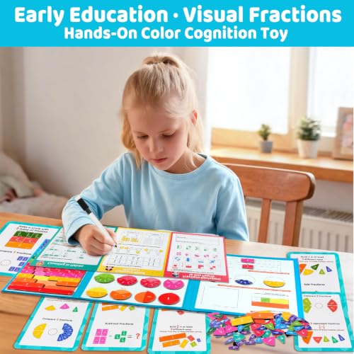 210PCS Magnetic Fraction Playbook, Magnetic Fraction Book - size: 12.5*10.9in