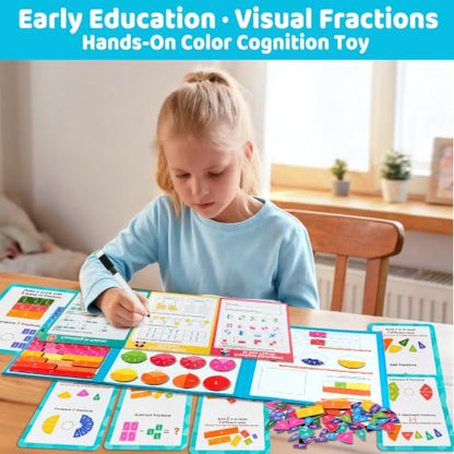 210PCS Magnetic Fraction Playbook, Magnetic Fraction Book - size: 12.5*10.9in