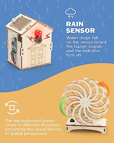 STEM Science Kits for Kids 8-10-12, Toys for Ages 8-13, Gifts for 8 9 10 11 12 13 Year Old Boys and Girls, Wooden 3D Puzzles, Educational Projects, Crafts Building Kits