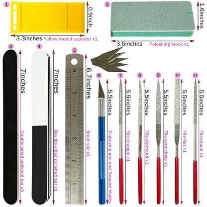 Modeler Basic Tools Kit Hobby Building Tools with Plastic Case