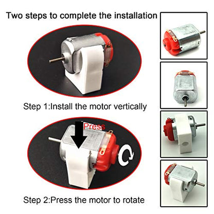 18 Set DC Motors Kit, Mini Electric Hobby Motor 3V -12V 25000 RPM Strong Magnetic with Shaft Propeller, 2 x AA Battery Holder,9V Battery Clip Connector,Plastic Wheels for DIY Science Projects
