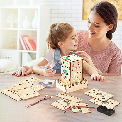 Yutin 10 in 1 STEM Kits for Kids, Wood Craft Robot Building Kit for Boys Age 8-10 8-12, DIY Science Building Projects for 8, 3D Wooden Puzzles, STEM Science Crafts for Girls Age 8 9 10 11 12 14