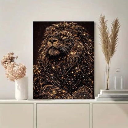 Animal Lion 5D Diamond Painting Kits for Adults,Diamond Art 12 X 16 Inch - color: SH175