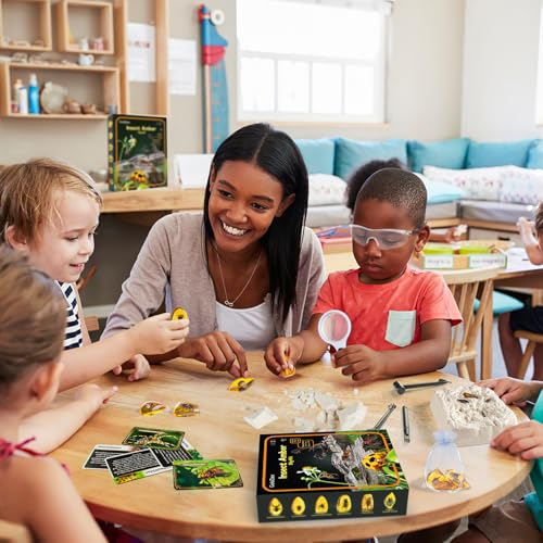 GobiDex Amber Dig Kit for Kids Ages 6+, Excavate 6 Insects Specimens